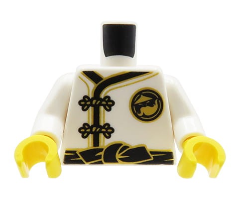 Accéder au produit Torse de figurine LEGO - robe / kimono ninja blanc
