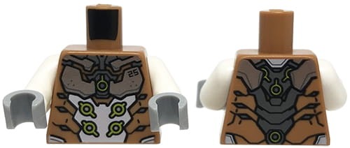 Accéder au produit Torse de figurine LEGO - armure marron