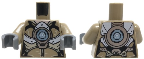 Accéder au produit Torse de figurine LEGO - armure / combinaison beige foncé