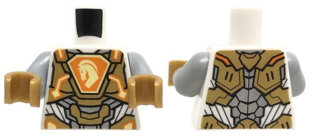 LEGO minifig torso - white Nexo Knights armor