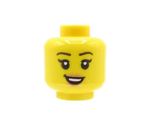 Accéder au produit Tête de figurine LEGO - femme, sourire ouvert