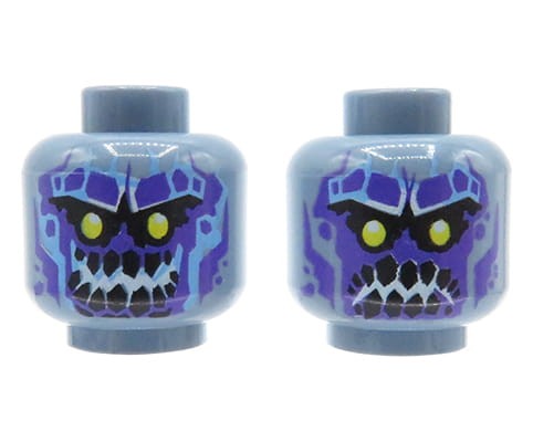 Go to product LEGO minifigure head - alien / monster - sand blue