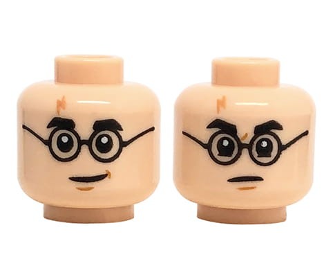 Accéder au produit Tête de figurine LEGO - homme, nougat clair, lunettes
