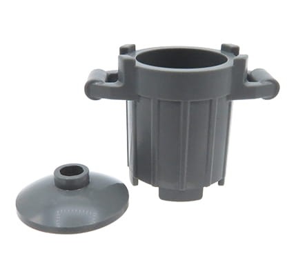LEGO trash can - dark bluish gray