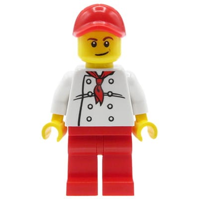 Accéder au produit Figurine LEGO City - Chef/Cuisinier avec une casquette rouge