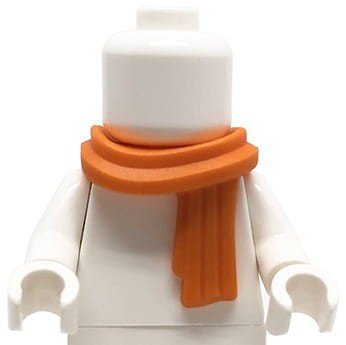 LEGO scarf - orange, long, wrapped