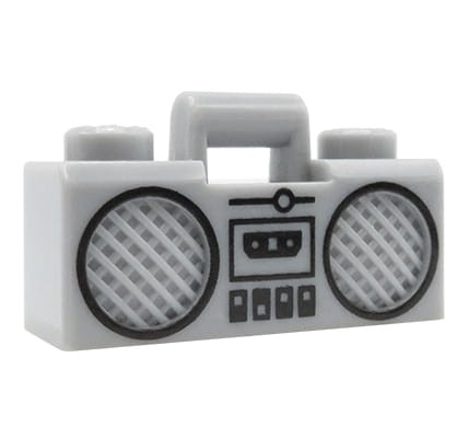 LEGO boom box / radio / tape recorder - light bluish gray