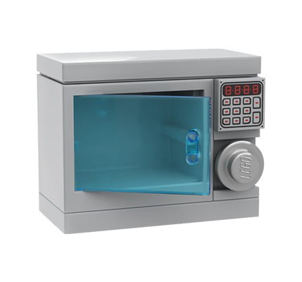 Accéder au produit Accessoires de cuisine : Micro-ondes - modèle en briques LEGO