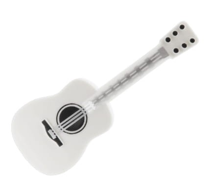 Accéder au produit Guitare acoustique LEGO - blanche avec cordes argentées