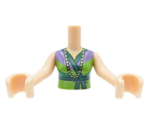 Accéder au produit Mini-torse de poupée LEGO Friends - chemise citron vert avec collier