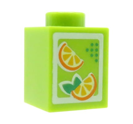 LEGO orange juice in a carton