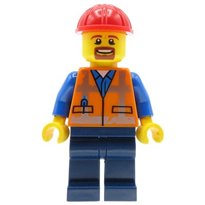 Accéder au produit Figurine LEGO City - Constructeur / Ouvrier du bâtiment portant un casque