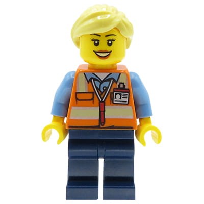 Go to product LEGO City Minifigure - Woman in a safety vest