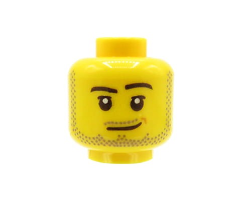 Go to product LEGO minifigure head - man, stubble, smirk