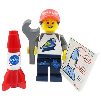 Accéder au produit Figurines LEGO série 20 - Fan de l'espace avec fusée