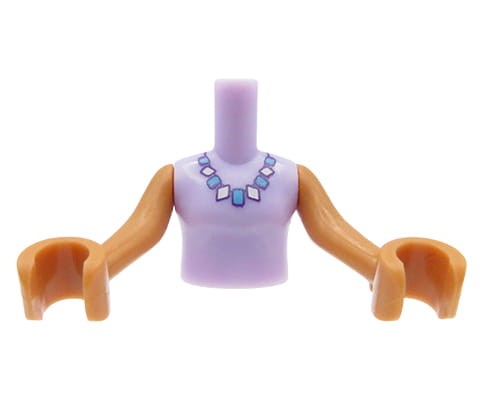 Accéder au produit Mini-torse de poupée LEGO Friends - col roulé lavande, collier