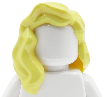 Accéder au produit Cheveux de figurine LEGO - femme, blonds, longs et ondulés