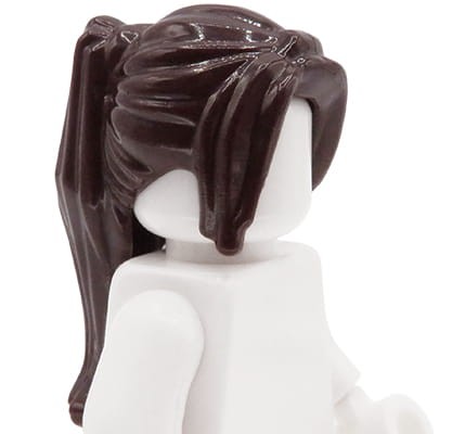 Go to product LEGO minifigure hair - female, dark brown, ponytail