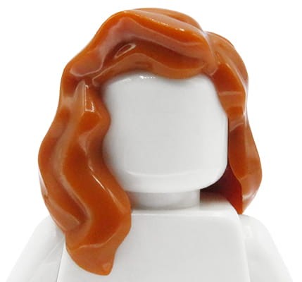 Go to product LEGO minifigure hair - female, ginger, long and wavy