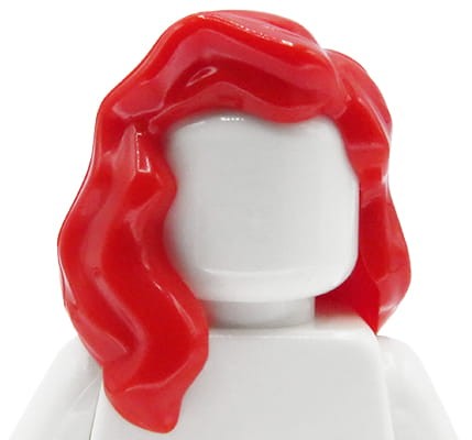 Accéder au produit Cheveux de figurine LEGO - femme, roux, longs et ondulés