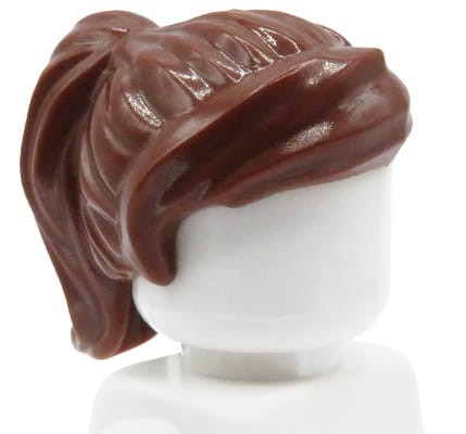 Go to product LEGO minifigure hair - female, brown, ponytail