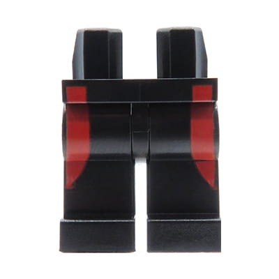 Go to product LEGO minifigure legs - black pants, red stripes