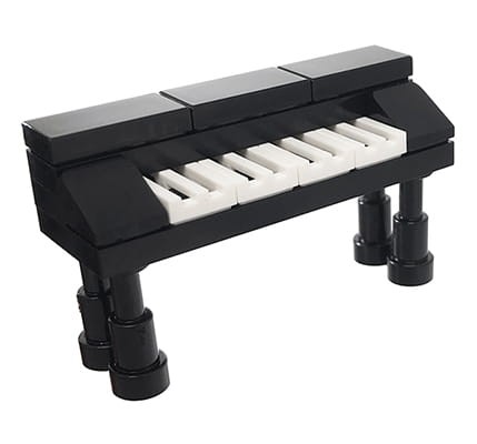 Accéder au produit Instrument de musique : Clavier de piano - modèle réalisé en briques LEGO