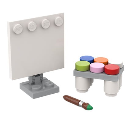 Accéder au produit Ensemble de peinture - ensemble personnalisé en briques LEGO