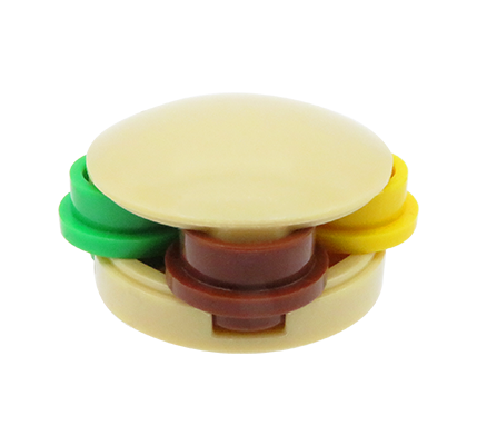 LEGO sandwich with meat and vegetables