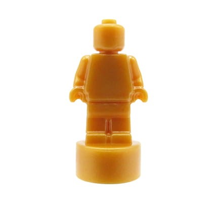 LEGO statuette / trophy / microfigure - pearl gold