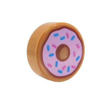 Accéder au produit Beignet/biscuit LEGO avec glaçage et vermicelles