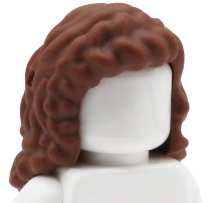 Accéder au produit Cheveux de la figurine LEGO Friends - brun rougeâtre, longs et ondulés