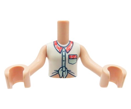 Tors figurki LEGO Friends koszula bez rękawów biała, wiązana