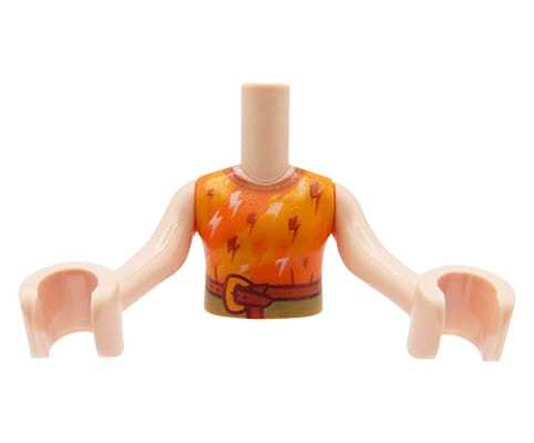 Accéder au produit Mini torse de poupée LEGO Friends - haut orange foncé avec ceinture