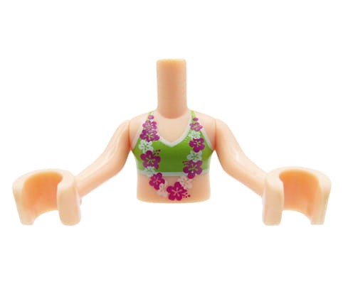 Accéder au produit Mini-torse de poupée LEGO Friends - haut de bikini, collier de fleurs