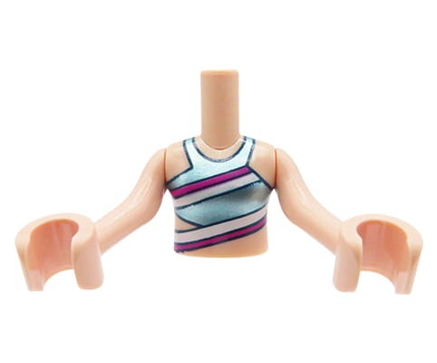 Accéder au produit Mini-torse de poupée LEGO Friends - haut de maillot de bain métallique
