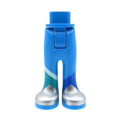 LEGO Friends minifig legs - dark azure pants, silver shoes