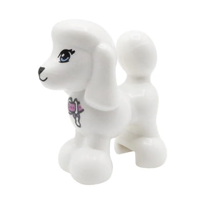 LEGO Friends dog / poodle - white with pink collar
LEGO Friends pies / piesek /pudel w kolorze białym z różową obrożą