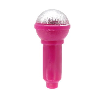 LEGO microphone - magenta with silver top