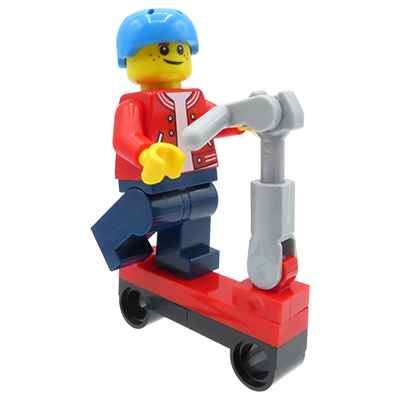 Go to product Custom Minifigure - Scooter Kid - made of LEGO parts