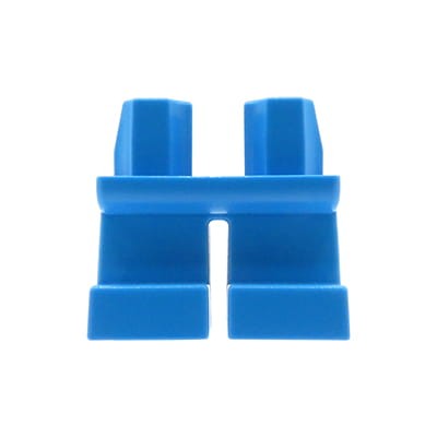 Nogi / spodnie figurki LEGO niebieskie (dark azure), krótkie