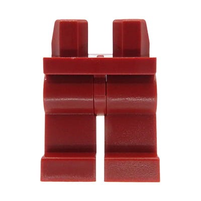 Nogi / spodnie figurki LEGO w kolorze ciemnym czerwonym, jednolite