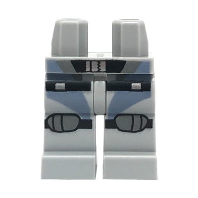 Accéder au produit Jambes de figurine LEGO - pantalon gris bleu clair, genouillères