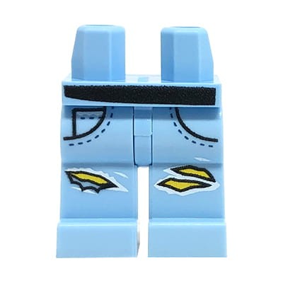 LEGO minifig legs - ripped blue jeans / denim pants