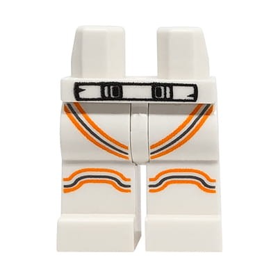 Go to product LEGO minifigure legs - white pants with belt and print