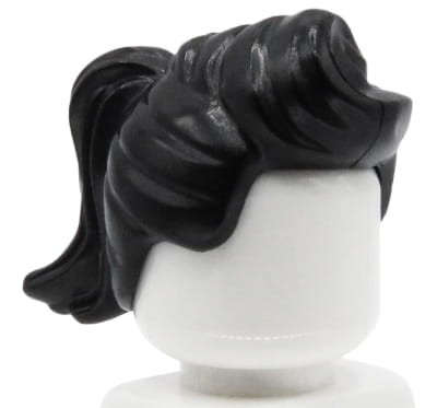 Go to product LEGO minifigure hair - female, black, ponytail