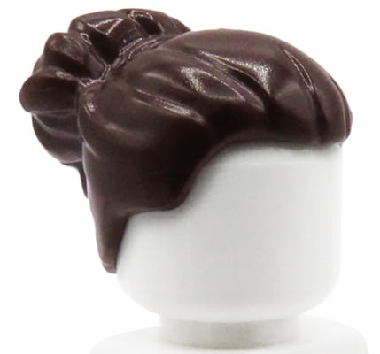 Go to product LEGO minifigure hair - female, dark brown, bun