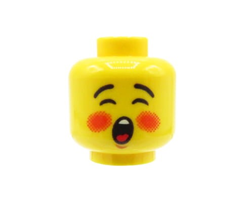 Accéder au produit Tête de figurine LEGO - joues roses, bouche ouverte