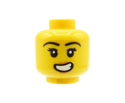 Accéder au produit Tête de figurine LEGO - femme, sourire ouvert