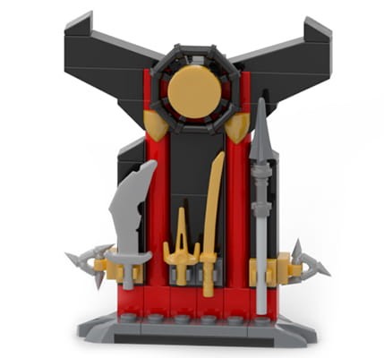 Accéder au produit Armurerie pour figurines Ninjago - modèle en briques LEGO